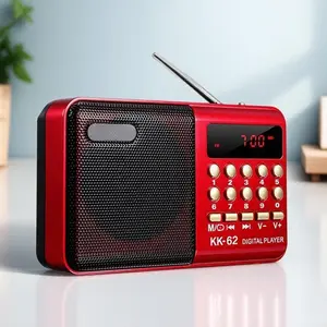 Portable Digital Radio, Rechargeable Emergency Radio, USB/TF Card MP3 Music Player, Rechargeable Handheld Speaker Device, High Fidelity Stereo Sound Radio for Outdoor Travel