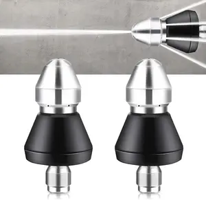 2Pcs Pressure Washer Sewer Jetter Nozzle,Durable Sewer Jet Nozzle,Drain Cleaning Water Jetter,5000 PSI, 1/4 Inch Quick Release Plug - Home Improvement.