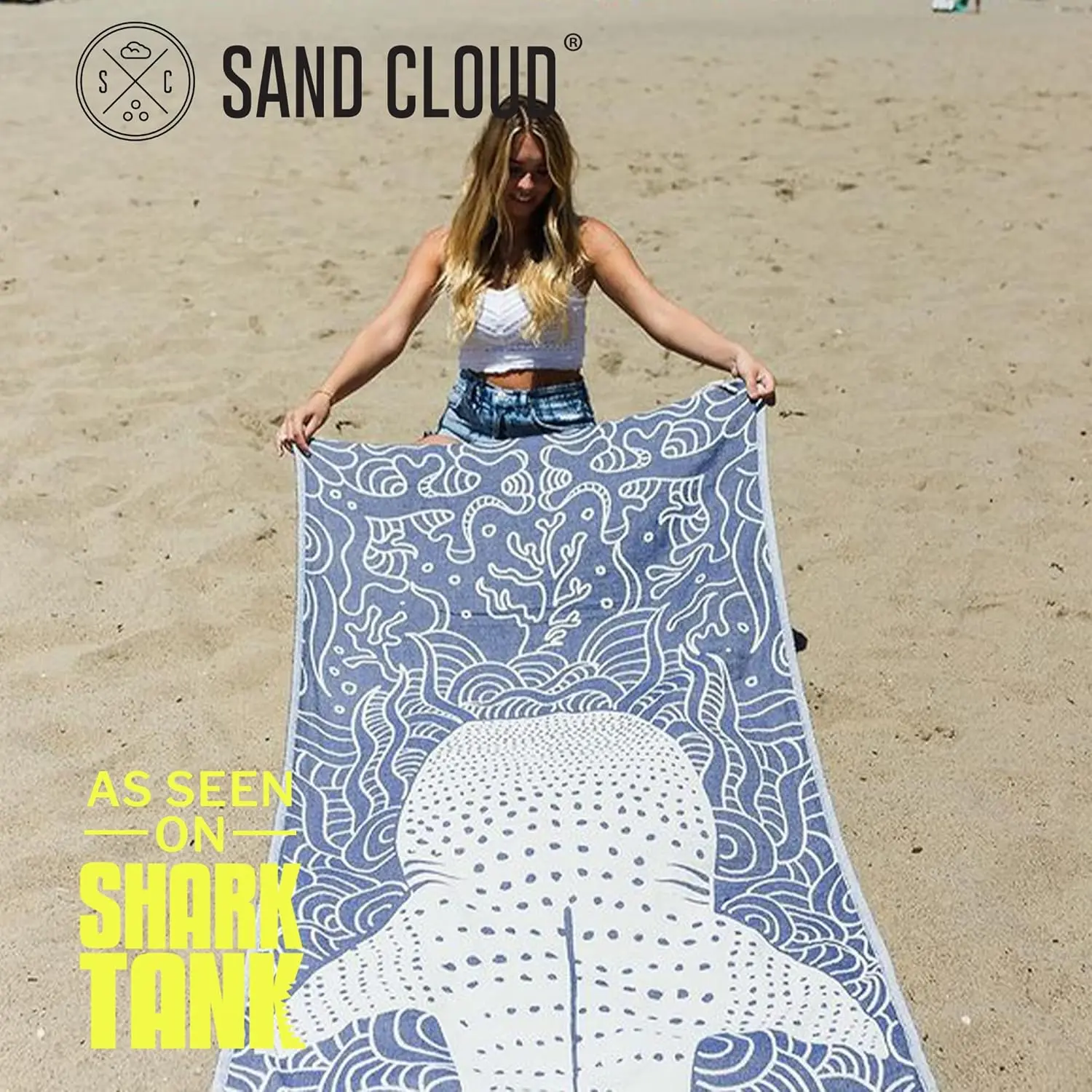 Sand Free Quick Dry 100% Organic Turkish Cotton Yarn Beach Towel for Beach Picnic Bath Blanket, Marine Life Whale Shark Pattern Sand Free Quick Dry 100% Organic Turkish Cotton Yarn Beach Towel for Beach Picnic Bath Blanket, Marine Life Whale Shark Pattern