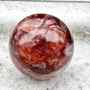 1 count High quality crystal sphere red fire quartz crystal ball for home decoration healing stones gift