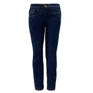 Straight Leg Protective Denim Pants (Jeans) for Women - Indigo Blue with Pads