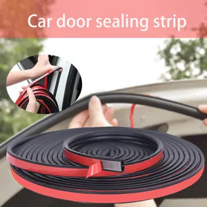 Car Sealing Soundproofing Rubber Strip, Back Adhesive Easy Installation, Dust Proof Waterproof Noise Reduction, Fits Various Car Models
