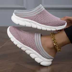 Women's Slip-On Knit Sneakers, Ultra-Lightweight Breathable Casual Outdoor Shoes, Comfortable Footwear for Daily Leisure Wear