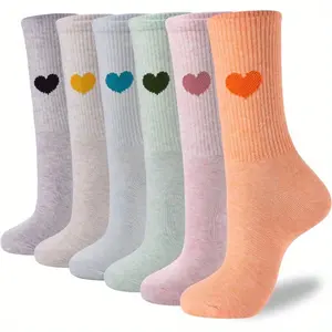 6/12Pairs/Set Women's Crew Socks Thin Above Ankle Above High Bootie Dress Socks Gifts for Women Womenswear Basic