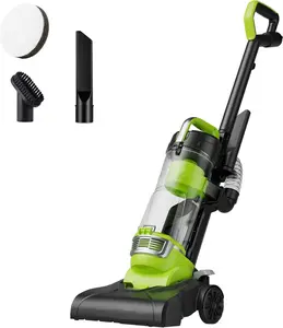 Ultra-Lightweight Compact Bagless Upright Vacuum Cleaner, Green