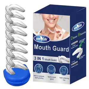 Nighttime Grinding Tooth Guard, Nighttime Grinding Tooth Guards, Comfortable Reusable Adult Grinding Tooth Guards with 6pcs And 1 Travel Box