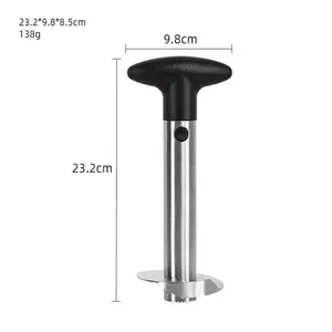 Heavy Duty Stainless Steel Pineapple Corer Slicer Peeler for Diced Fruit Rings