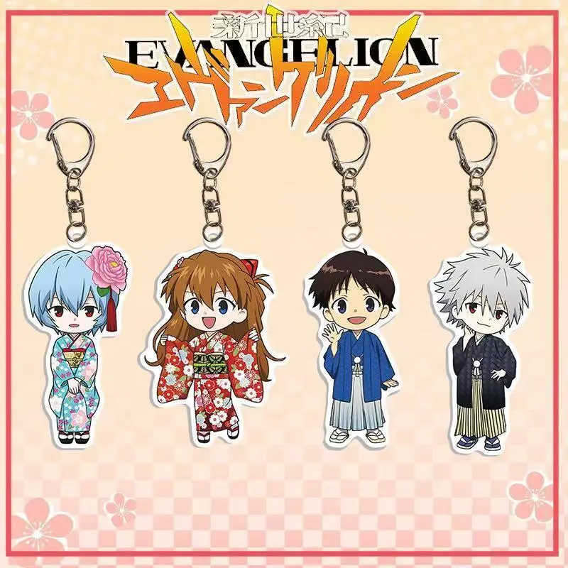 Neon Genesis Evangelion Animation Evangelion 01 Ayanami Rei Cute Cartoon Art Acrylic Pendant Keychain, Fashionable Portable DIY Specialty Decorative Accessory (Pendant Form)