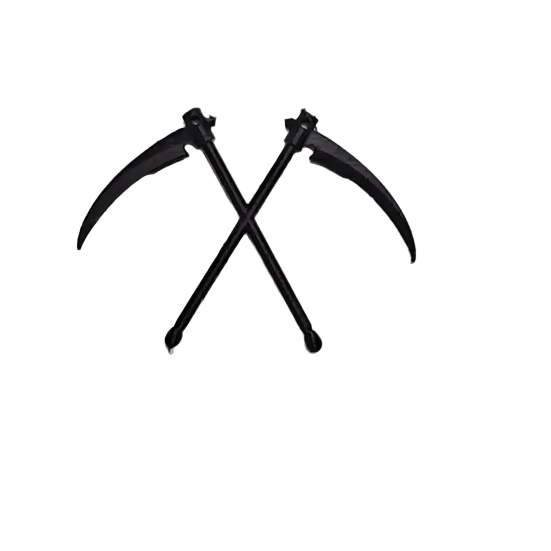 Dark-Luxe Double Scythe Necklace - Lightweight 3D-Printed Resin 3D Sculpted Pendant, Chain Necklace, Scythe Charm, Unisex Costume Jewelry for Cosplay Enthusiasts, Daily Wear, Choking Hazard Small Parts, Detailed Pendant Costume Jewelry Necklace