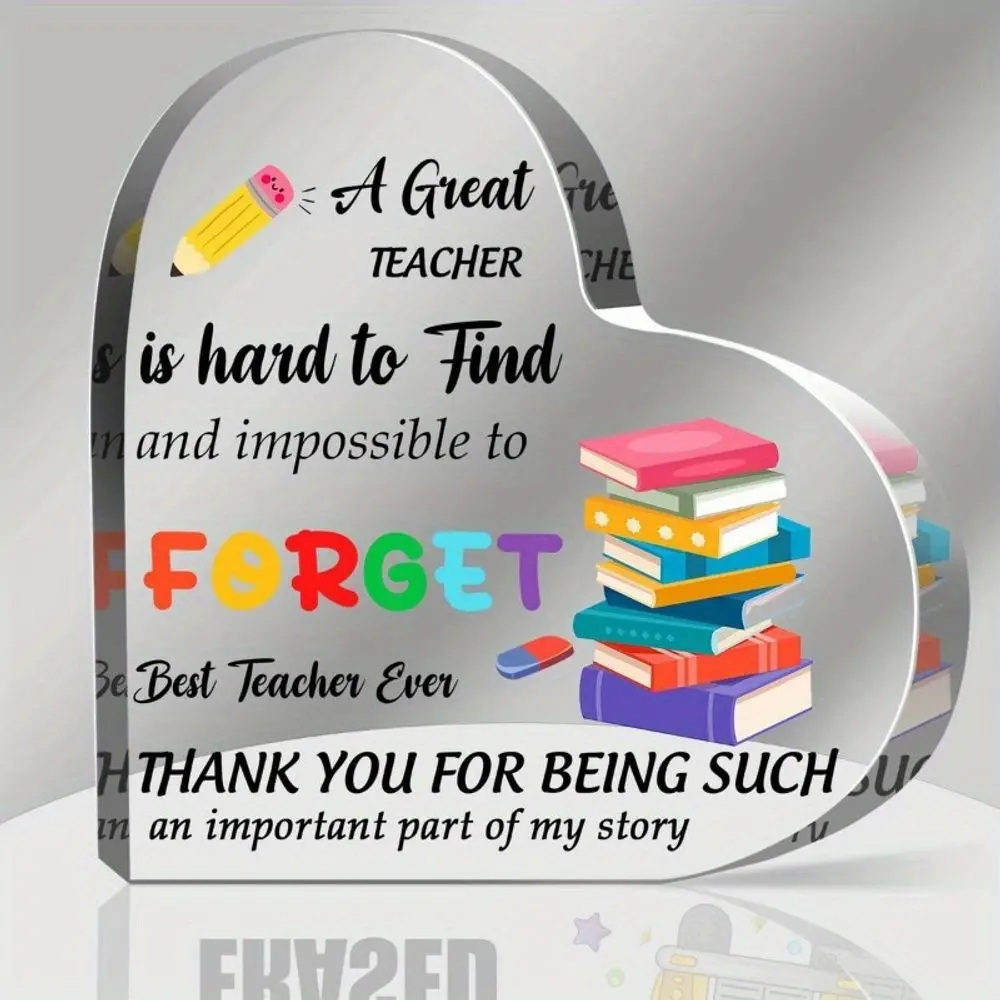 Acrylic Keepsake Gift for Women - Teacher Appreciation Signs: A Unique Desk Decoration for Thank You Gifts to Teachers