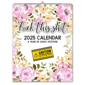 Fuck This Shit: A Year of Sassy Attitude | 12 month Calendar for 2025 | Swear Calendar for Tired, Fabulous Women | Floral