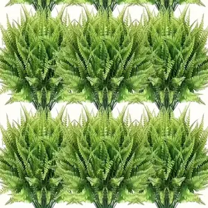 10 Bunch Artificial Plants, Valentine's Day Outdoor UV Resistant Plastic Fake Greenery, Room Decor, Christmas Tree, Home Decoration