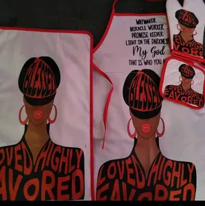 Custom Kitchen Set(Apron, towel, oven mitt, and pot holder) Gift Personal