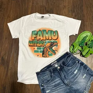FAMU Rattlers Airbrush-Style Graphic T-Shirt Crew Neck