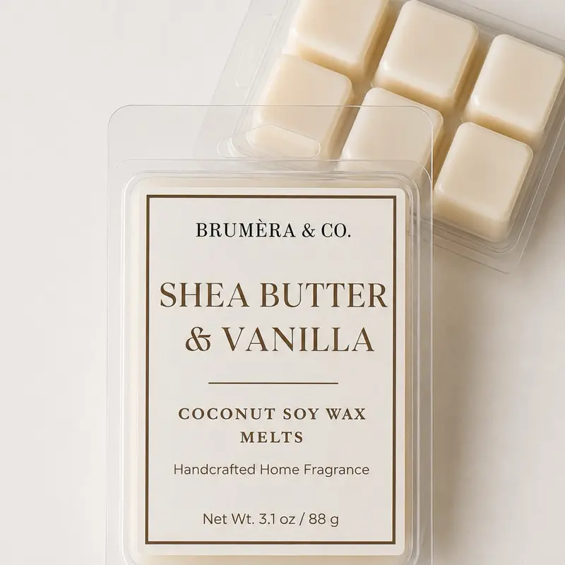 Shea Butter & Vanilla Coconut Soy Wax Melts | Warm Vanilla Home Fragrance | Soy Wax Melts