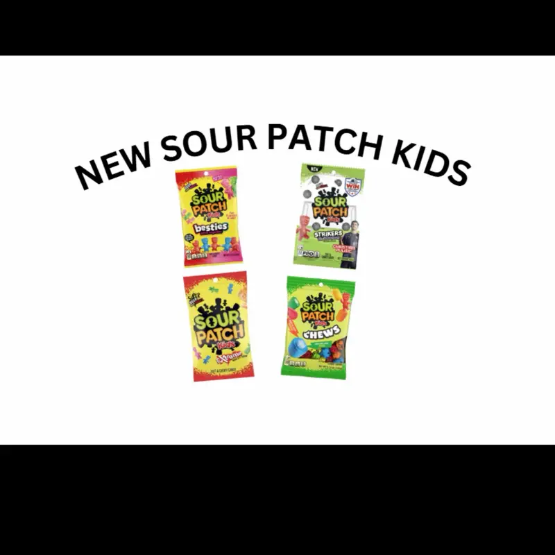 Sour Patch Kids 4 Pack - Assorted Flavors Chewy & Sour Snack Gum for Kids