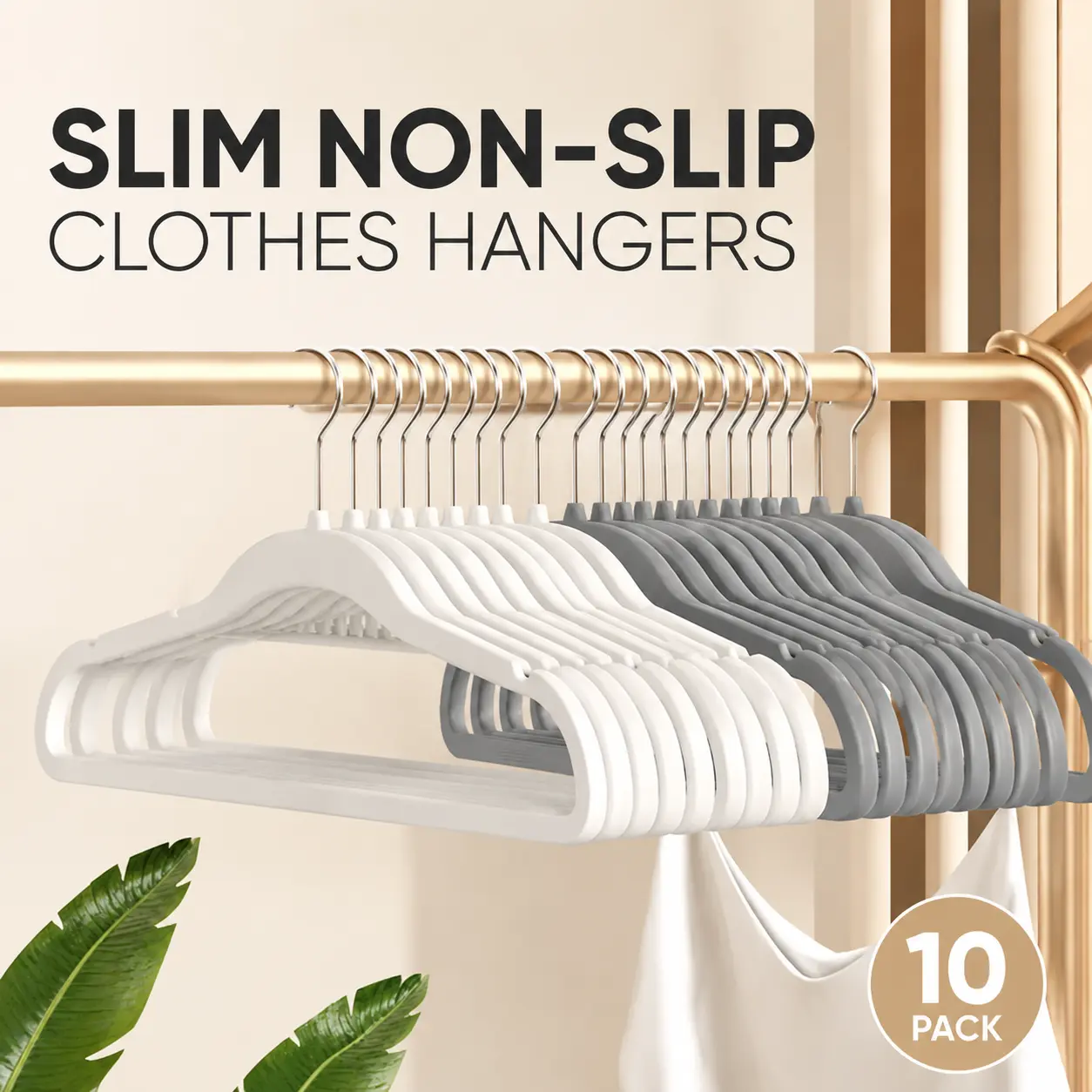 Velvet Coat Hangers – Slim Wire Hangers for Closet Organization & Wardrobe Storage, Heavy Duty Non-Slip Space Saving Hangers for Dresses, Coats & Clothes – Ultra Grip Anti-Rust 360° Swivel Hook, Ideal for Home, Apartment & Dorm Room