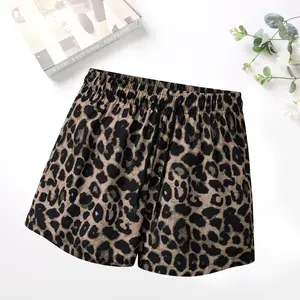 Women's leopard print athletic shorts—stylish and distinctive, suitable for outdoor and indoor activities.