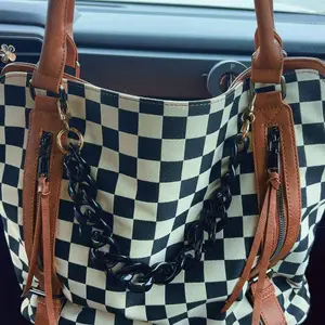 Plaid Retro Handbag Large Capacity Bag Set Fashion Crossbody Commuter Shoulder Bag, Stylish and Versatile Design,Christmas Gift,25 fall&winter