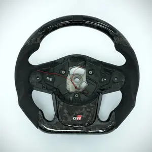 Mk5 A90  forged carbon fiber steering wheel with suede grip and LED shift light