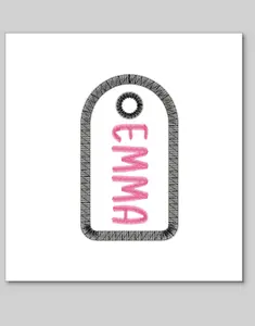 LIVE made custom name keychain embroidered