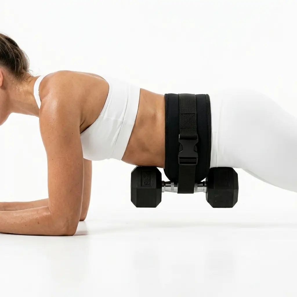 Premium Hip Thrust Belt for Dumbbells - Anti-Slip, Lightweight, Dual-Lock System, Lower Body Resistance Training, Pain-Free Lifting, Train Anywhere, Ideal for Hip Thrusts, Weighted Planks