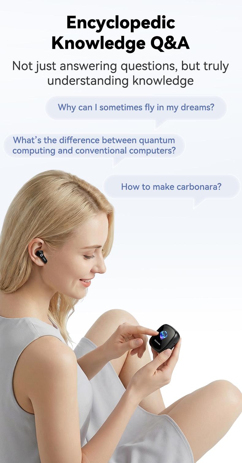 ZNP N02 Smart AI Headphones: AI Conversation,Chat Assistant,In-depth Dialogue,Supports 165 Languages,Waterproof,and Hi-Fi Sound Quality.