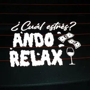 ANDO RELAX VINO TINTO PP STICKER FOR CAR
