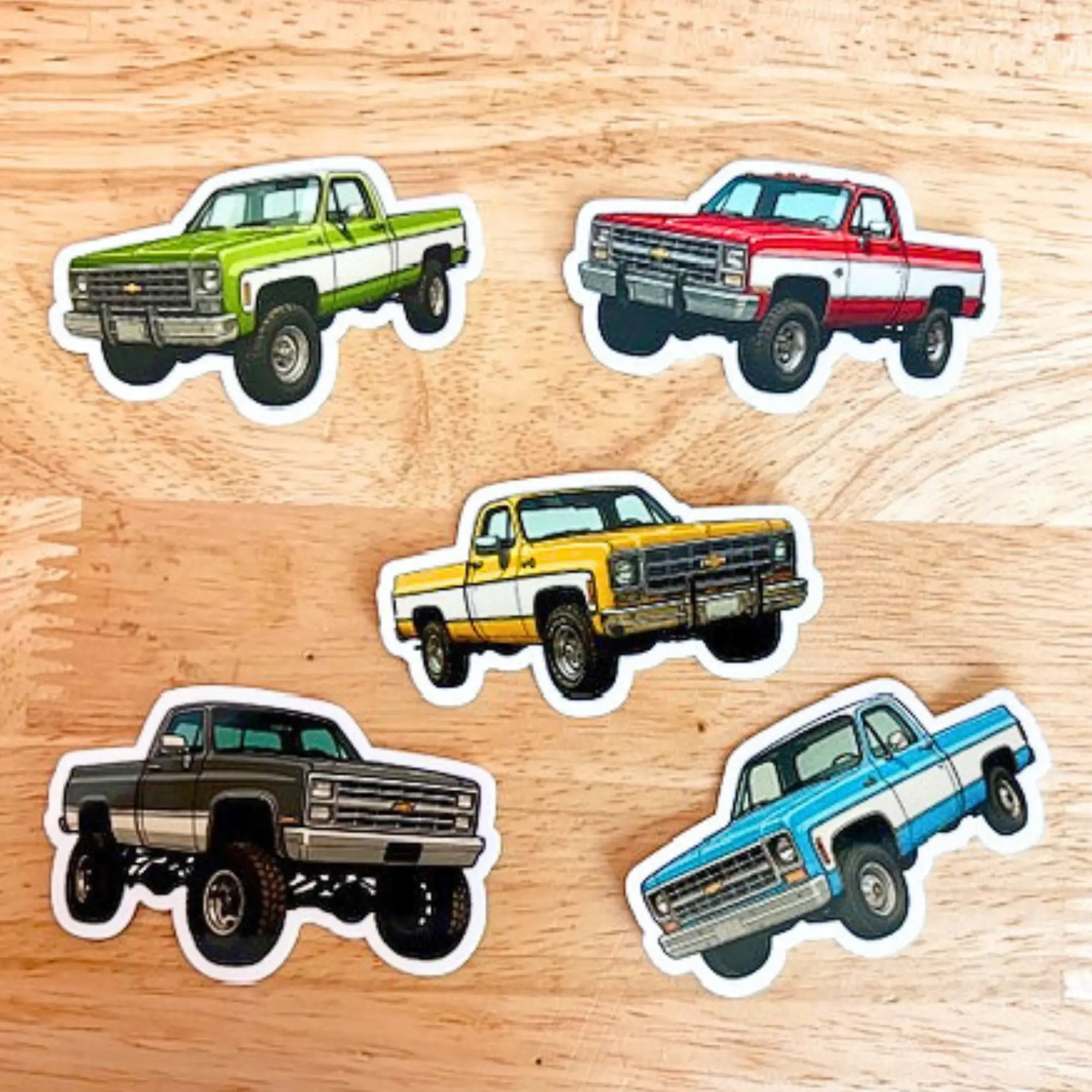 The OG Chevy Square Body Truck  Sticker 5-Pack - 5 Premium Awesome Waterproof Decals Vehicle Exterior Decoration Stylish Car Merch
