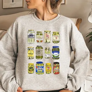 Vintage Canned Pickles Sweatshirt, Canning Season Sweatshirt, Pickle Lovers Sweater