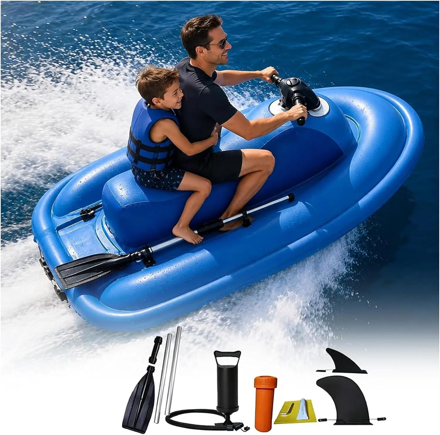 Inflatable Jet Ski with A Motor, 500-Watt Electric Underwater Propulsion, 9-Speed Underwater Propulsion, and A Top Speed of 7 Km/H 10Athruster