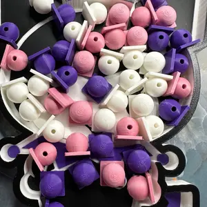 3D Printed Flatback Beads for Pens or Clay Dolls          10 pieces
