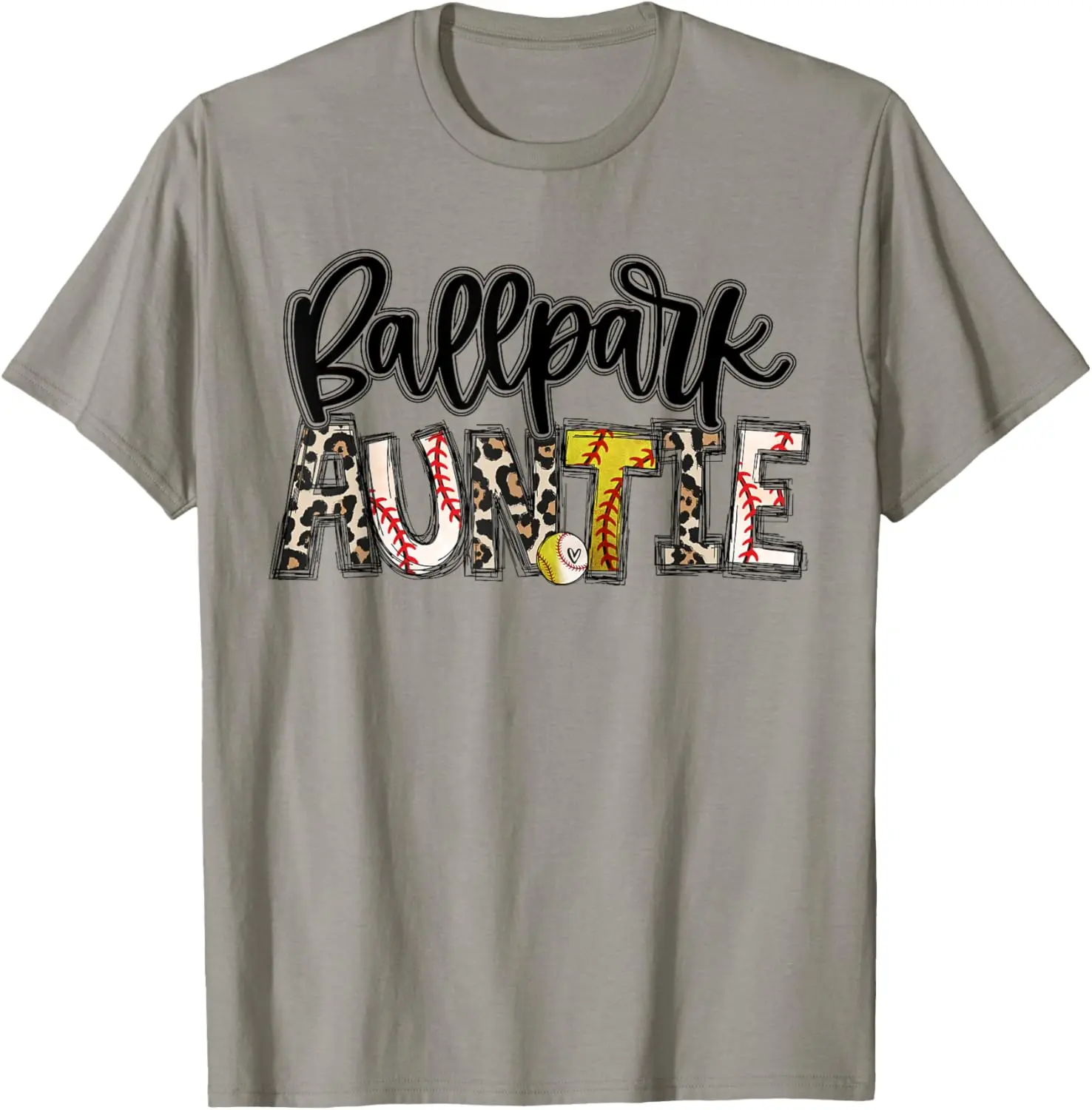 BallPark Auntie Softball Baseball Aunt Baller Mother's Day T-Shirt
