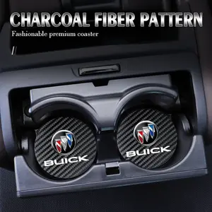 2Pcs Car coaster water anti slip pad silicone waterproof interior accessories For Buick Verano Envision Avenir Lacrosse Regal Encore Excelle Enclave Anthem Cascada