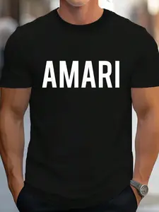 100% Cotton Amari T Shirt - Cool New Funny Name Fan Cheap Gift Tee T-Shirt Women's Men's Graphic Tee Crew Neck summer vacation Tops