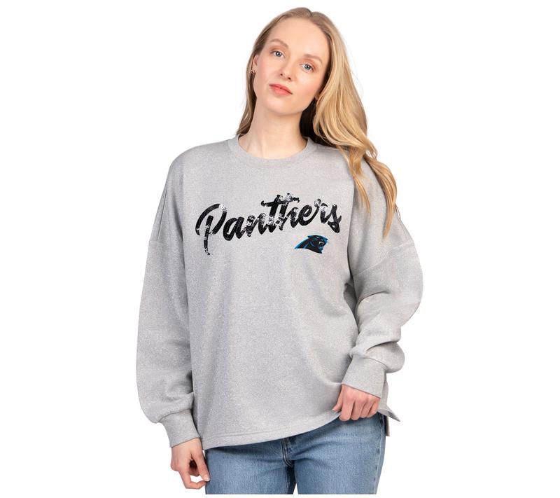 NFL Officially Licensed Women's Lurex Fleece Crewneck
