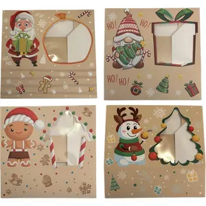 Christmas Cookie Boxes, Bulk 24 Variety Pack, Holiday Pastries Boxes, Bakery XMAS Treat Boxes, Candy and Cookie Boxes for Gift Giving, Winter Packaging Containers