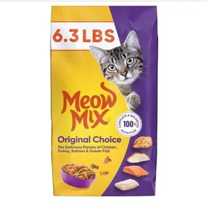 Meow Mix Original Choice Dry Cat Food - 6.3 lb Bag for Cats