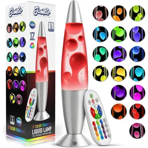 Jambo 17-Color Changing LED Motion Lamp w/ Remote 13" Relaxing Magma Mood Light Energy Efficient Customizable Lighting Safe Durable Perfect Gift