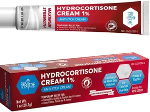 MED Pride Hydrocortisone Cream 1%, 1 oz – Maximum Strength Anti-Itch & Anti-Inflammatory Treatment for Eczema, Dermatitis, Rashes, Poison Ivy, Redness & Minor Skin Irritation