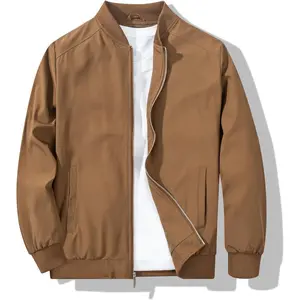 Bomber Jacket Fashion Stylish Lightweight Windbreaker Spring Fall Casual Jackets for Men