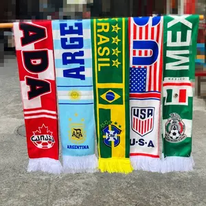 World Cup support scarf for fans in Mexico, the United States, Canada, Brazil, Portugal, Argentina, and the Netherlands
