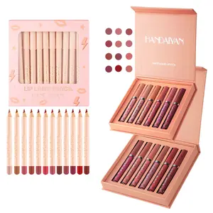 6-Piece Liquid Lipstick Lipgloss Set + 12-Color Iron Box Blush Palette, Non-Stick Satin Finish Lip Gloss, Concealer Highlighter Matte Blush, Lip Makeup Kit