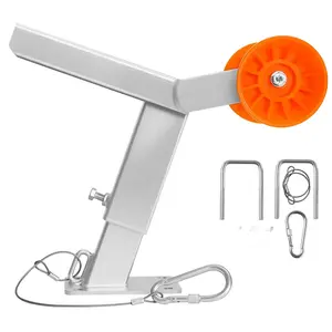 Boat Trailer Winch Stand With Roller Adjustable Height Universal Boat Winch Mount For Marine Trailers Heavy Duty Steel Frame Corrosion Resistant Construction Wide Base For Stable Loading And Safe Towing Mounting Hardware Included