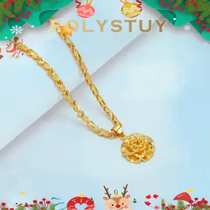 Length: 19.69 inches; Width: 4mm [FOLYSTUY (Y153)]Sunflower Pendant Necklace, Dainty Flower Charm Chain with 1.969-inch Extension, Minimalist Floral Jewelry for Women, Everyday Wear Gift