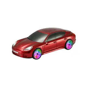 Car Model Bluetooth Speaker with Colorful RGB Lights Wireless Stereo Audio for Car and Home