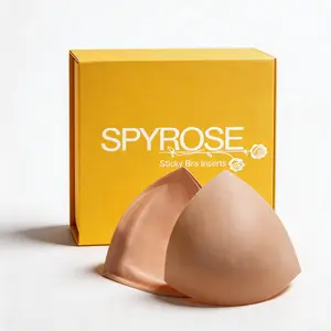 SPYROSE Invisible Lift - Large Size Lift Inserts Sticky Bra Lightly Padded for Large Breasts Adhesive Lifting Bras for Big Cup Reusable, Sticky inserts suitable for strapless clothing, banquet dresses, Bridal, party gatherings Womenswear Outfit Seamless