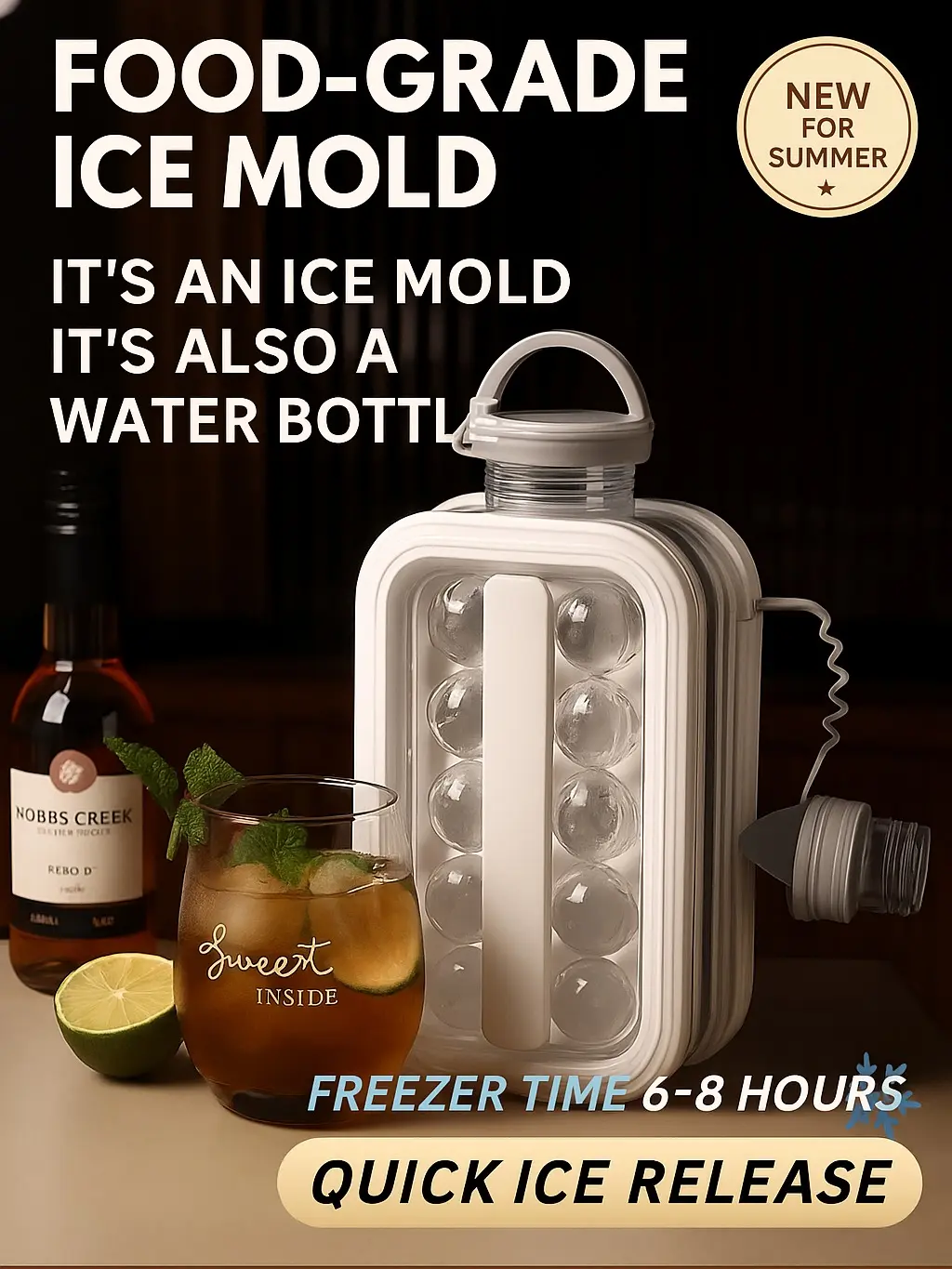Ice making mold ice bucket ice cube ice cube spherical kettle household silicone ice storage box refrigerator frozen ice bag ice storage