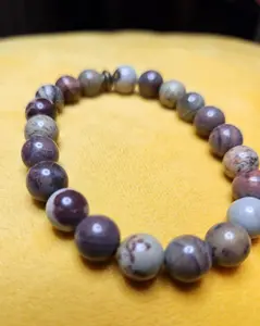 Rainbow Rhyolite, Sesame Jasper Stretch Bracelet