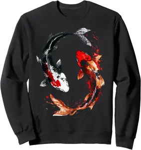 Japanese Koi Fish Tattoo Yin Yang Fish Sweatshirt